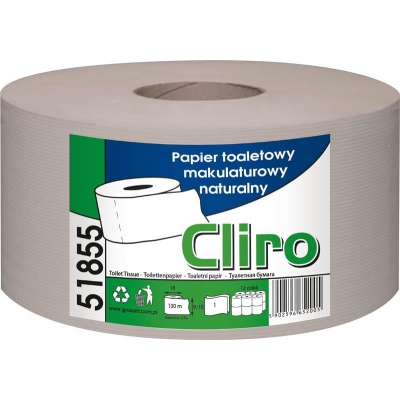 Papier toaletowy jumbo szary Cliro 51855